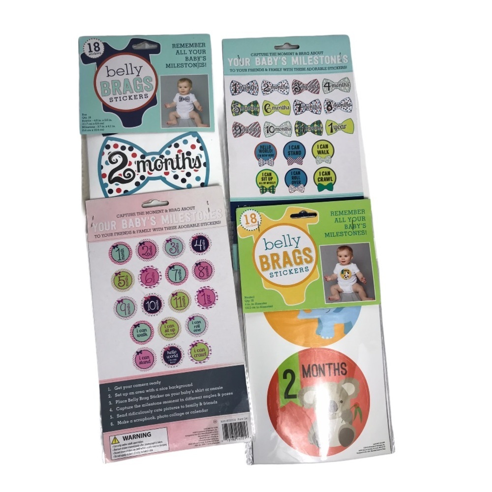 NWT BELLY BRAG STICKERS FOR BABY MILESTONE PHOTOS